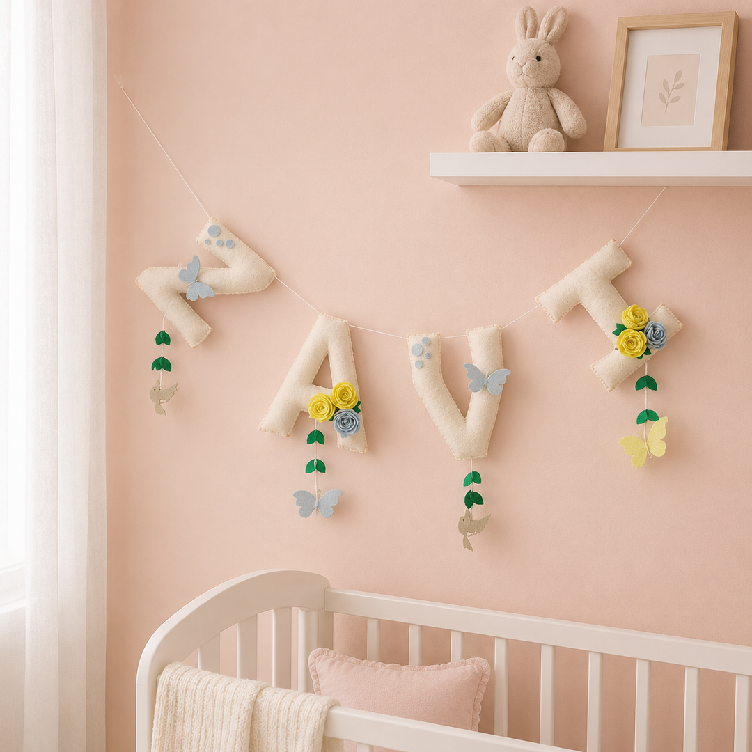 Babble Wrap Butterfly Meadows Name Bunting/Garland