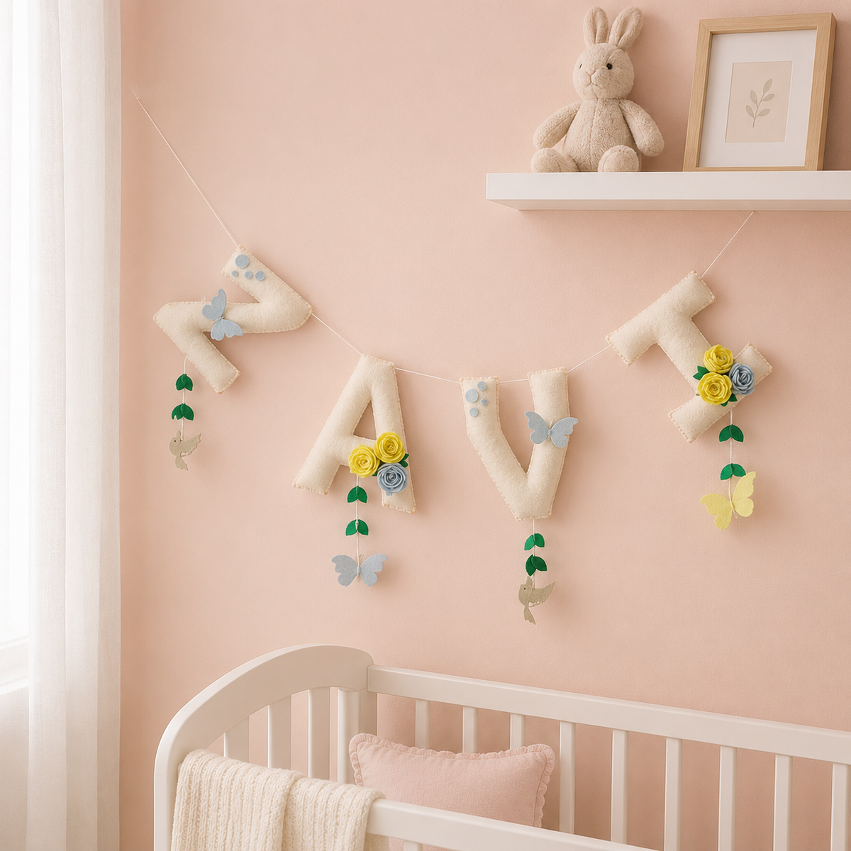 Babble Wrap Butterfly Meadows Name Bunting/Garland