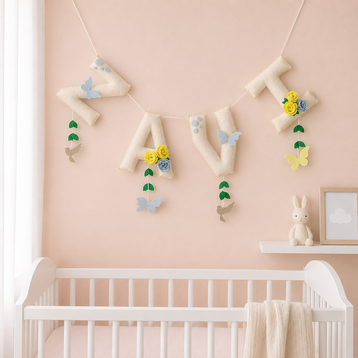 Babble Wrap Butterfly Meadows Name Bunting/Garland