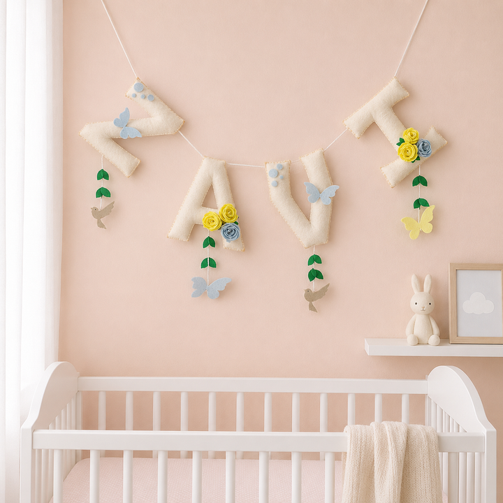 Babble Wrap Butterfly Meadows Name Bunting/Garland