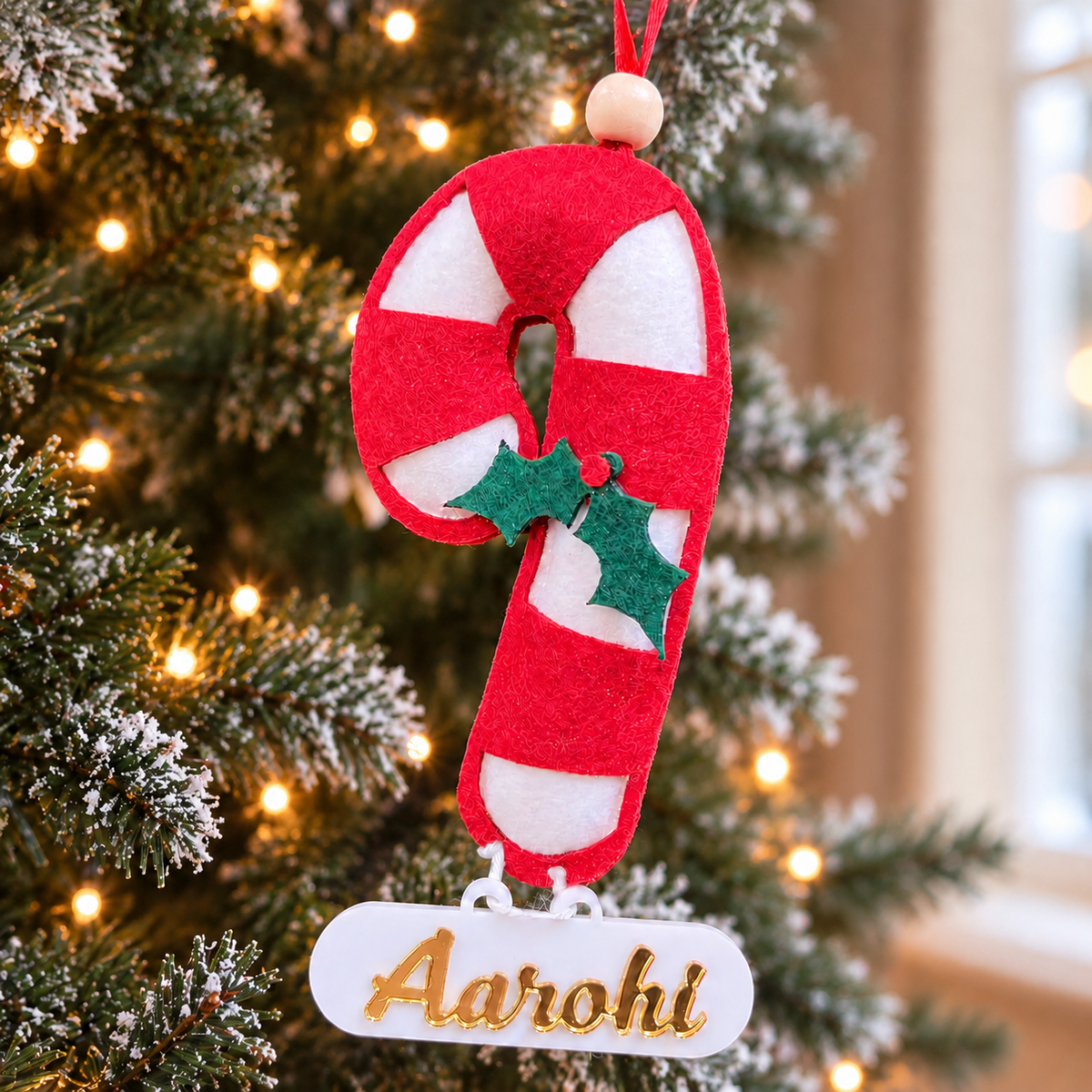 Candy Cane Felt Ornament