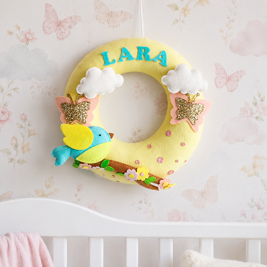 Babble Wrap  Chirping Songbird Name Hanging