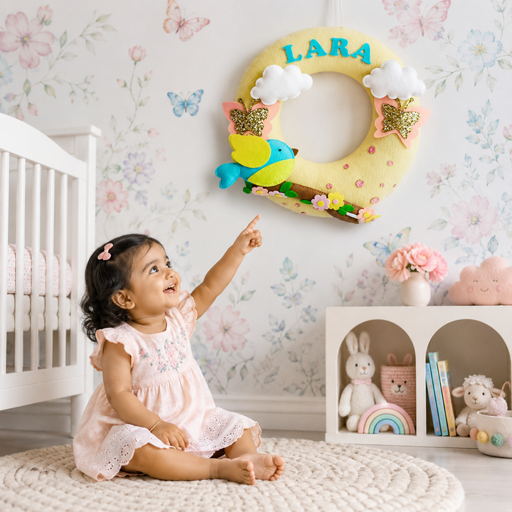 Babble Wrap  Chirping Songbird Name Hanging