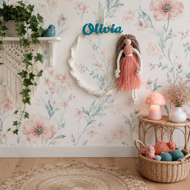 Babble Wrap Clara Macrame Name Hanging