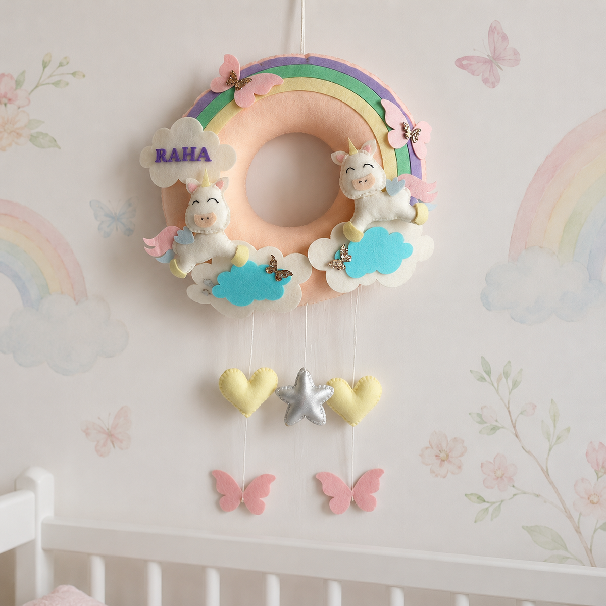 Babble Wrap Cloud Nine Unicorn Name Hanging