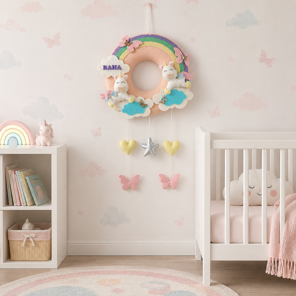 Babble Wrap Cloud Nine Unicorn Name Hanging