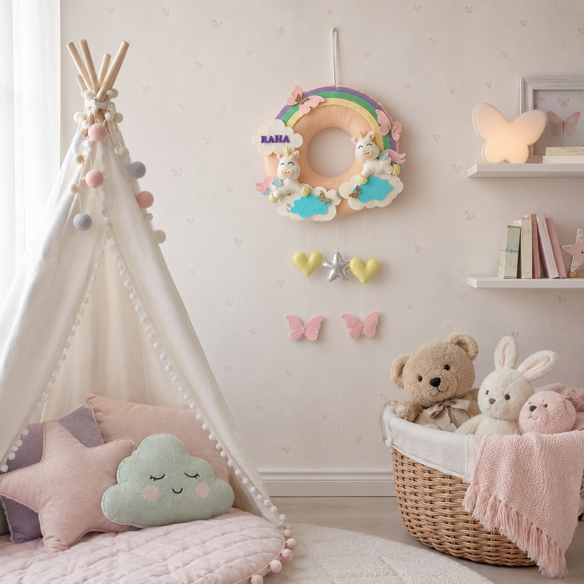 Babble Wrap Cloud Nine Unicorn Name Hanging