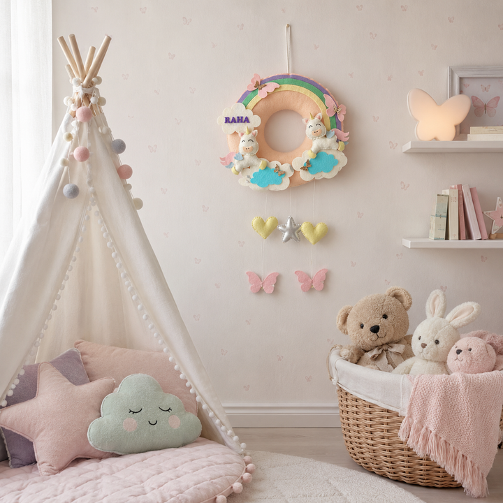 Babble Wrap Cloud Nine Unicorn Name Hanging