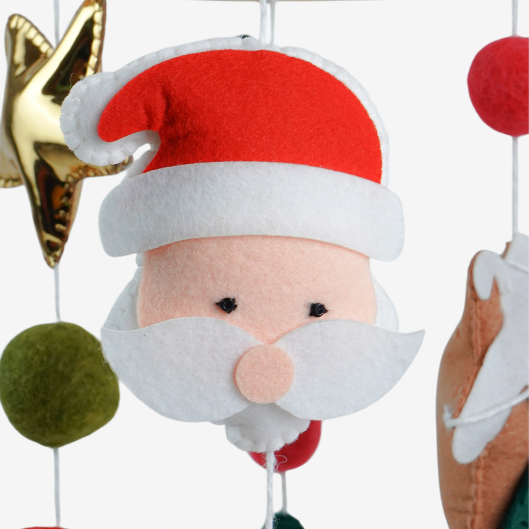 Babble Wrap Cot / Crib Mobile -Santa's Sleepy Village