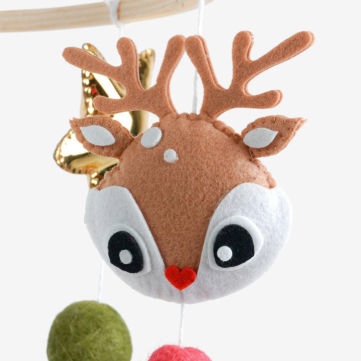 Babble Wrap Cot / Crib Mobile -Santa's Sleepy Village