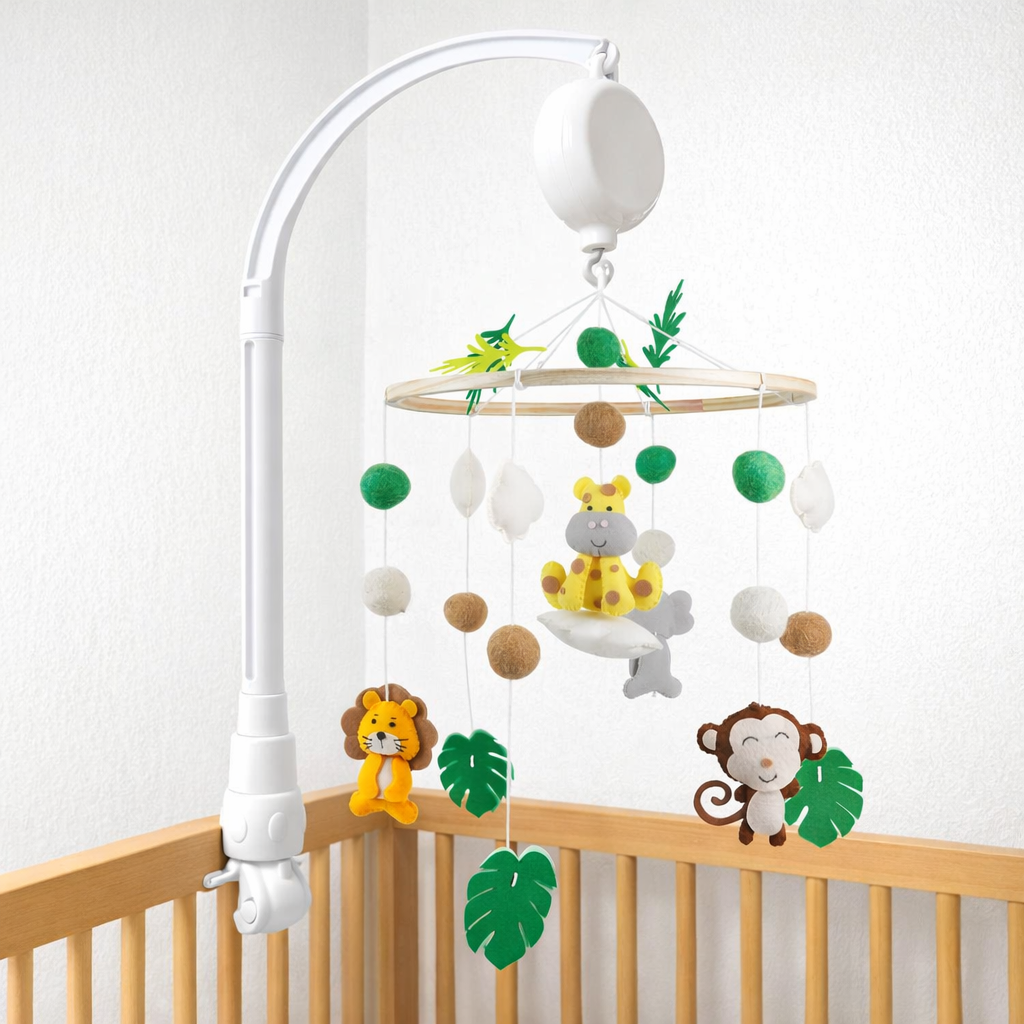 Babble Wrap Cot / Crib Mobile - Animal Adventure