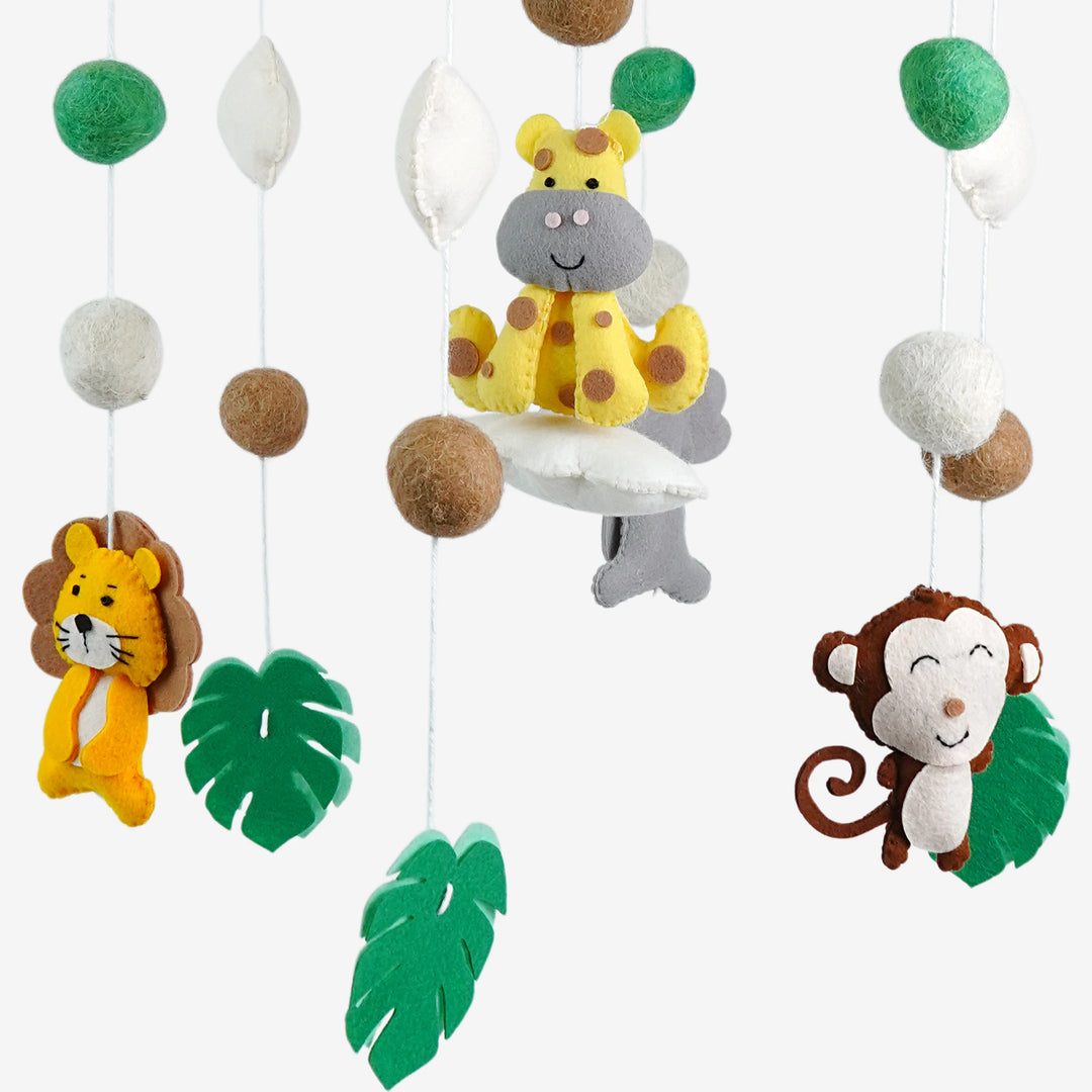 Babble Wrap Cot / Crib Mobile - Animal Adventure