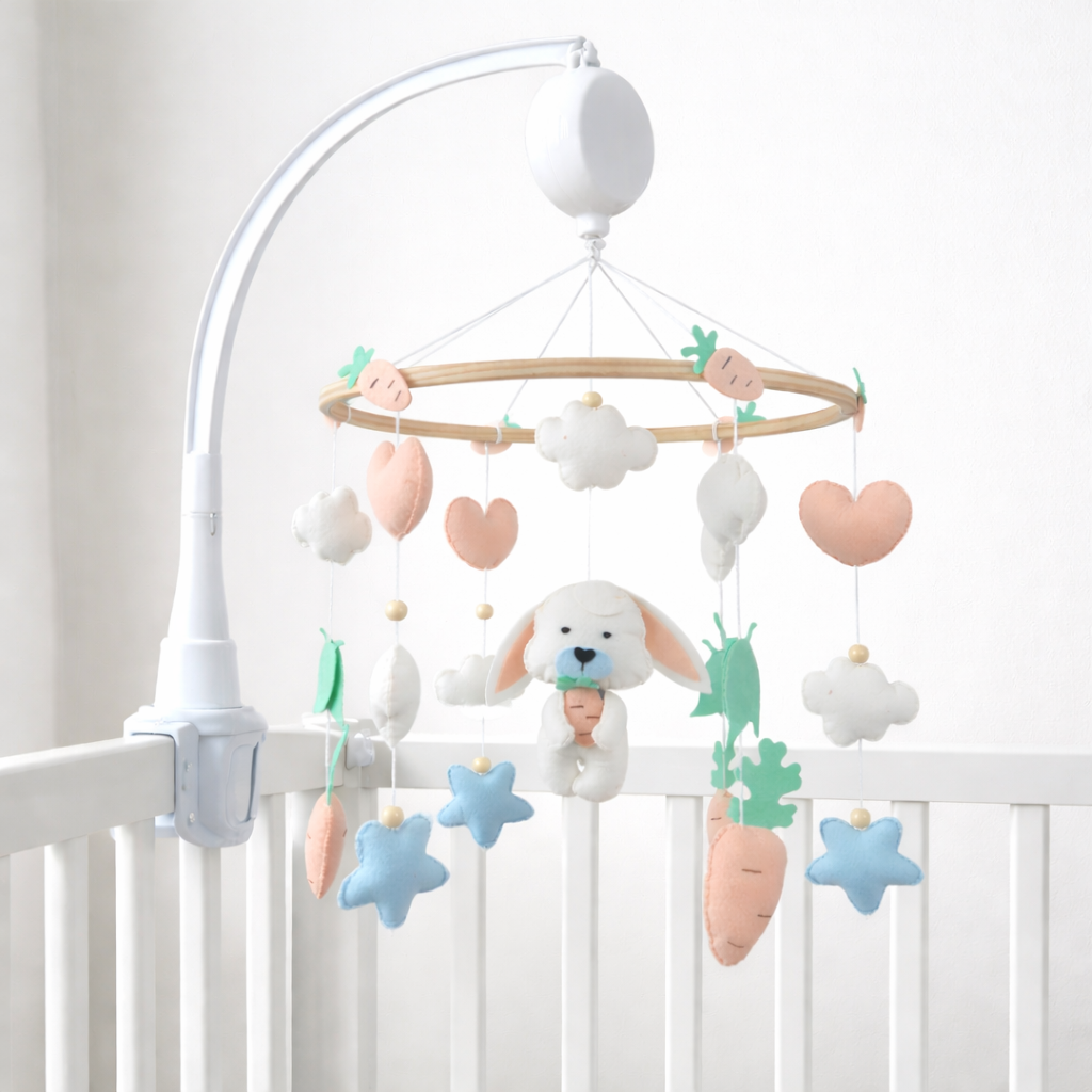 Babble Wrap Cot / Crib Mobile - Bunny Wonderland