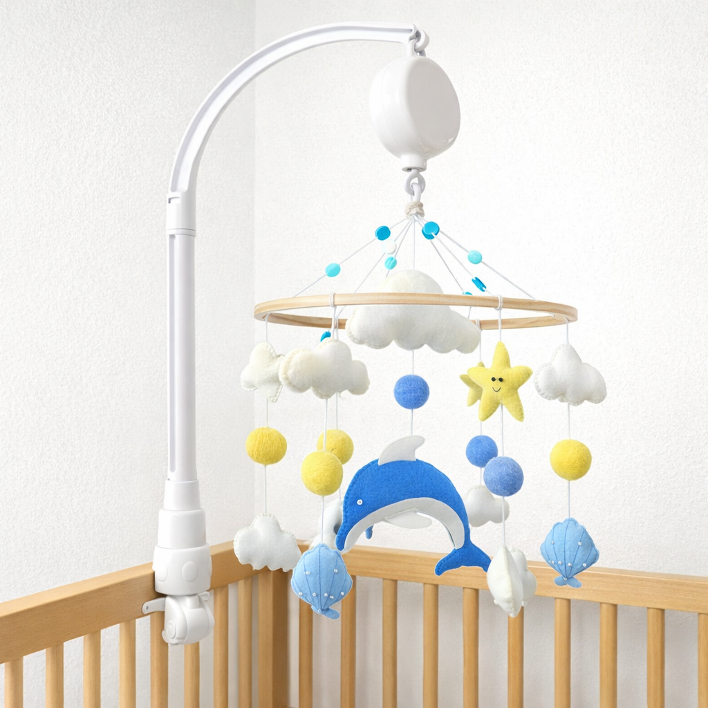 Babble Wrap Cot / Crib Mobile - Dolphin Daydreams