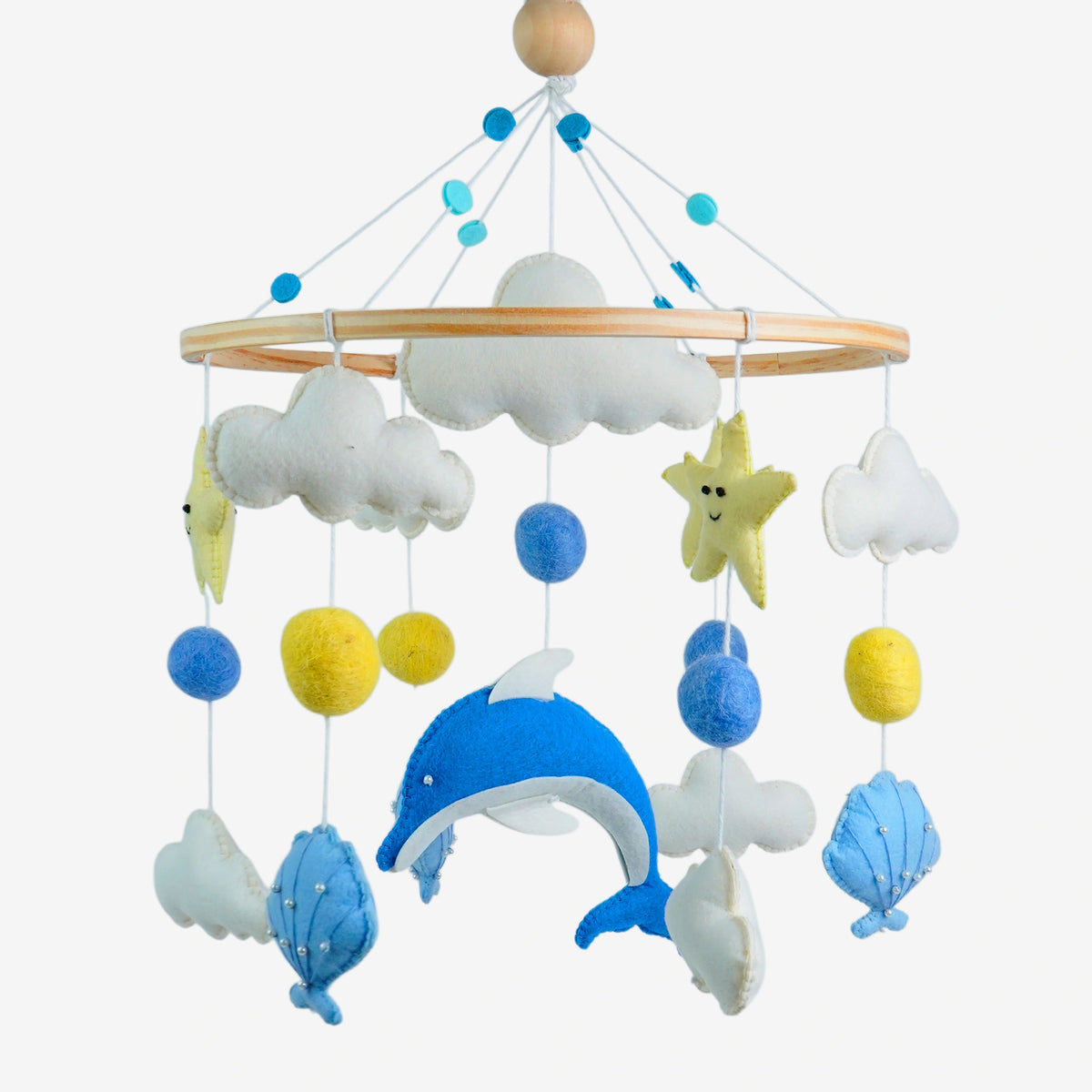 Babble Wrap Cot / Crib Mobile - Dolphin Daydreams