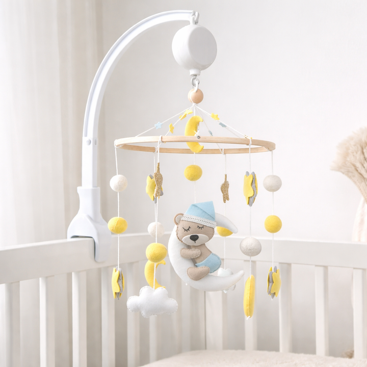 Babble Wrap Cot / Crib Mobile - Dreaming Teddy Bear