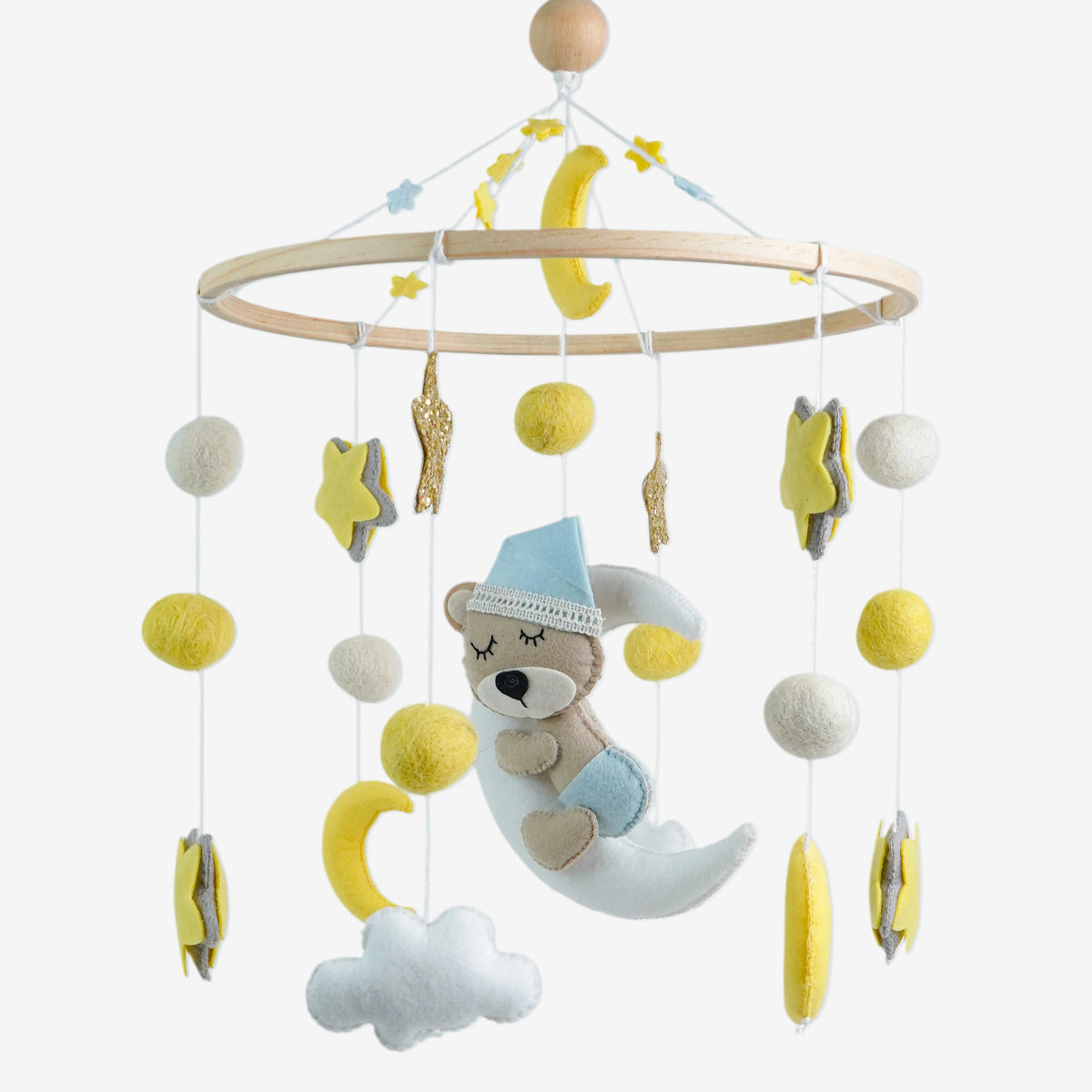 Babble Wrap Cot / Crib Mobile - Dreaming Teddy Bear