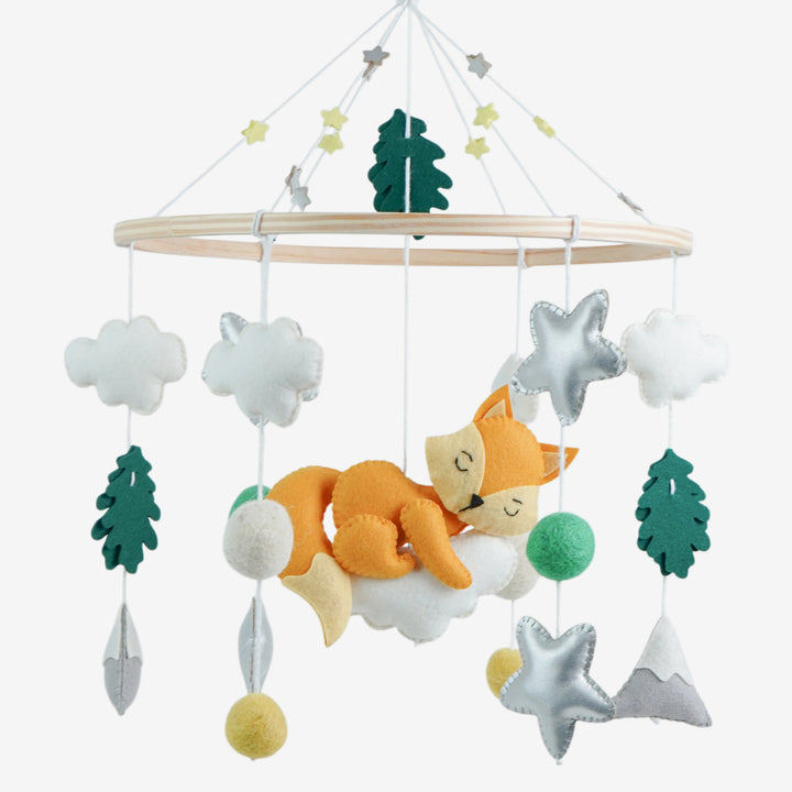 Babble Wrap Cot / Crib Mobile - Dreamy Cloud Fox