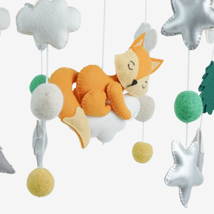 Babble Wrap Cot / Crib Mobile - Dreamy Cloud Fox