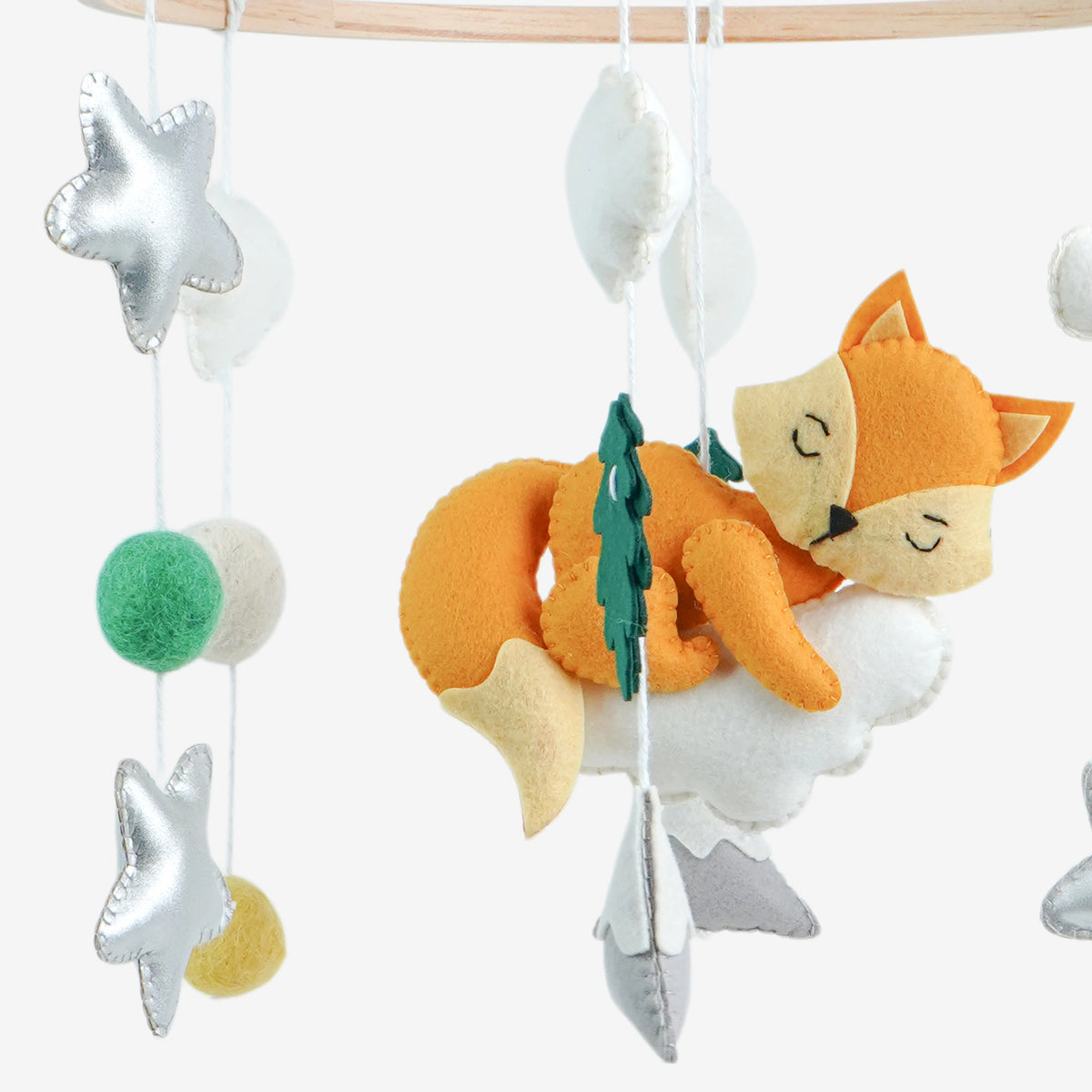 Babble Wrap Cot / Crib Mobile - Dreamy Cloud Fox