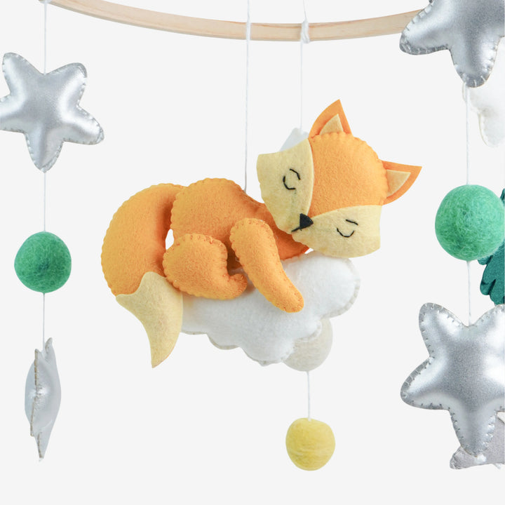 Babble Wrap Cot / Crib Mobile - Dreamy Cloud Fox