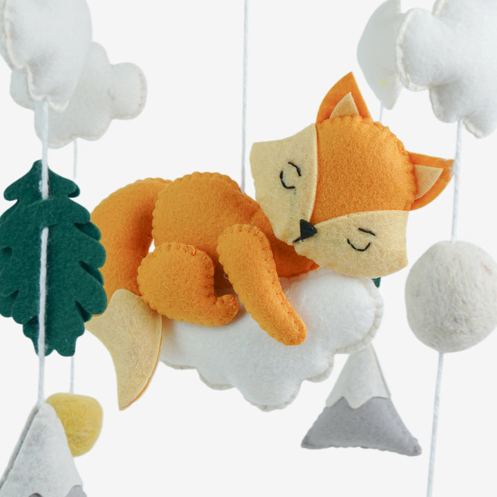 Babble Wrap Cot / Crib Mobile - Dreamy Cloud Fox