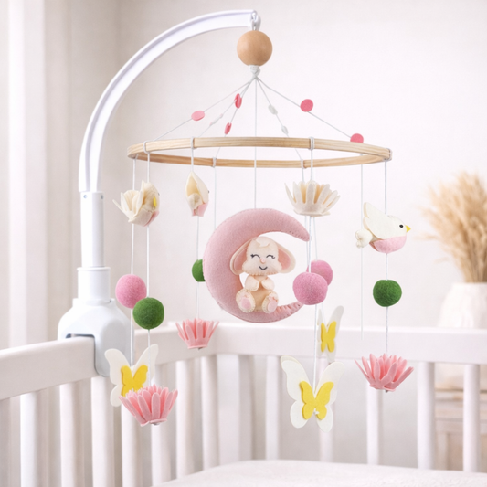Babble Wrap Cot / Crib Mobile - Dreamy Flutterland