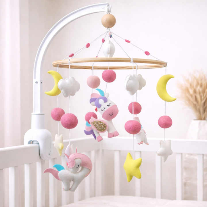 Babble Wrap Cot / Crib Mobile - Dreamy Unicorn
