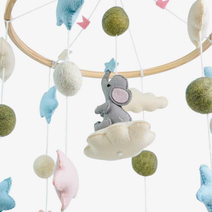 Babble Wrap Cot / Crib Mobile - Ellie in the Sky