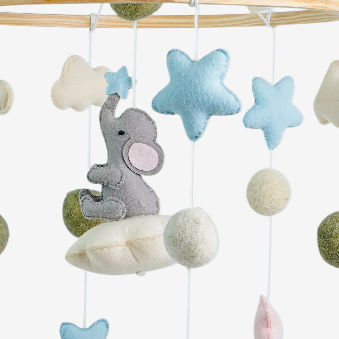 Babble Wrap Cot / Crib Mobile - Ellie in the Sky