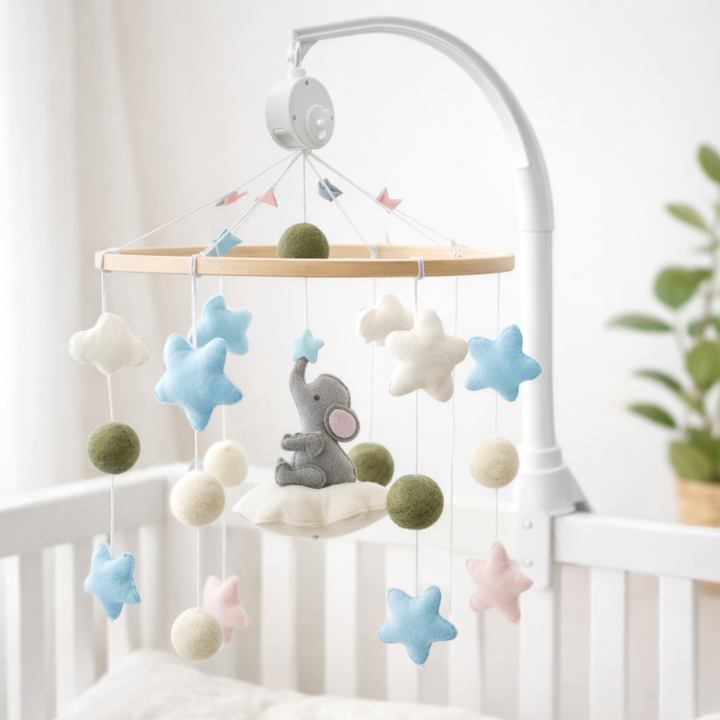 Babble Wrap Cot / Crib Mobile - Ellie in the Sky