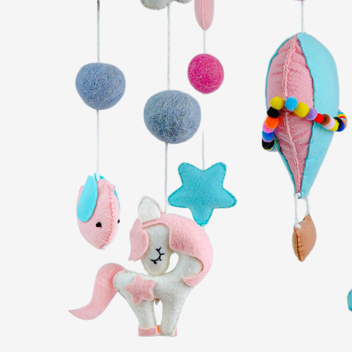Babble Wrap Cot / Crib Mobile - Hot Air Balloon