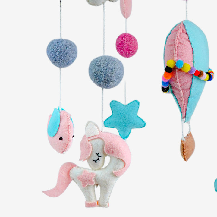Babble Wrap Cot / Crib Mobile - Hot Air Balloon