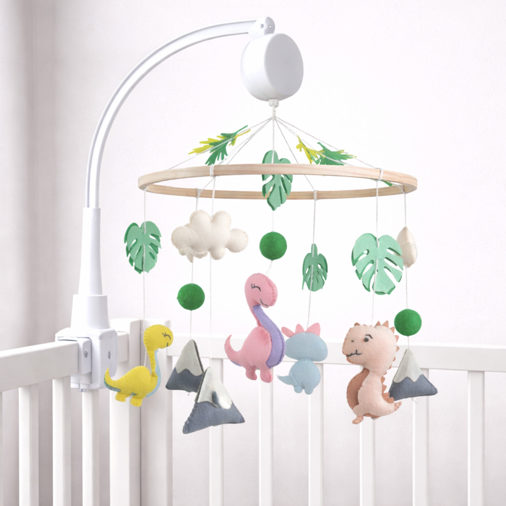 Babble Wrap Cot / Crib Mobile - Jurassic Journey