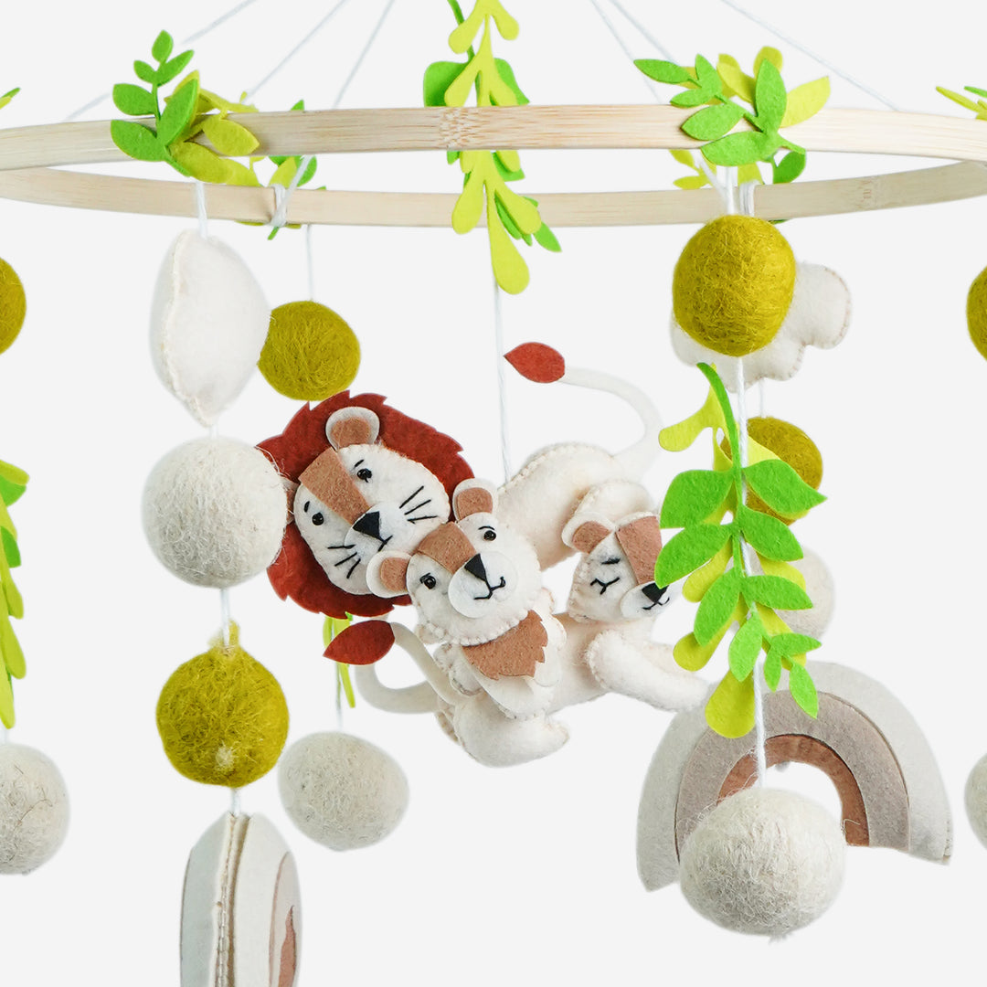 Babble Wrap Cot / Crib Mobile - King of the Jungle