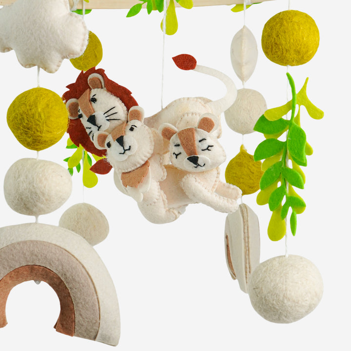 Babble Wrap Cot / Crib Mobile - King of the Jungle