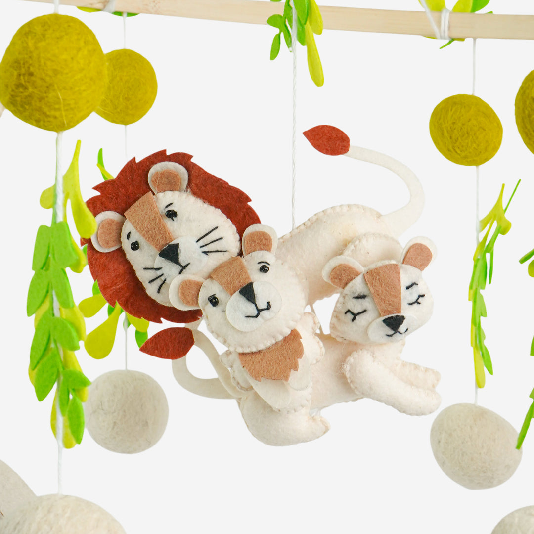 Babble Wrap Cot / Crib Mobile - King of the Jungle