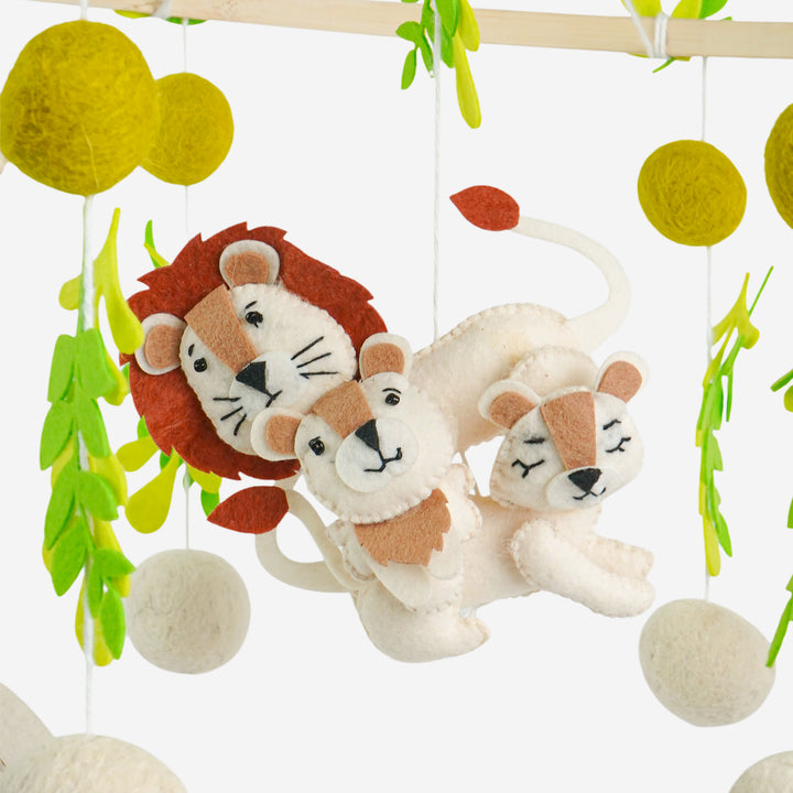 Babble Wrap Cot / Crib Mobile - King of the Jungle