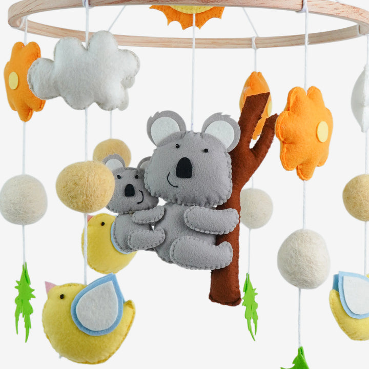Babble Wrap Cot / Crib Mobile - Koala Sunshine Dreams
