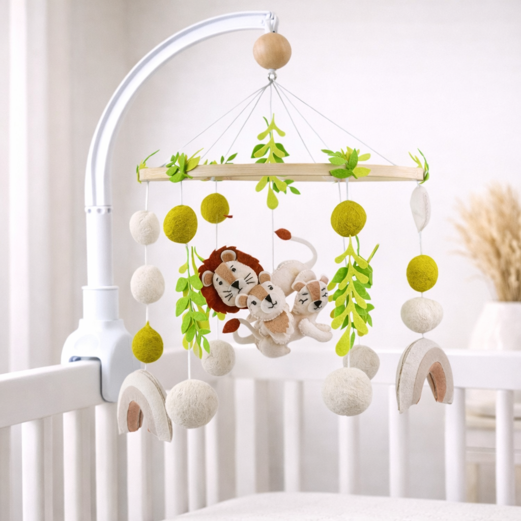 Babble Wrap Cot / Crib Mobile - King of the Jungle