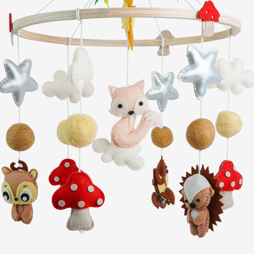 Babble Wrap Cot / Crib Mobile - Little Woodland Tales