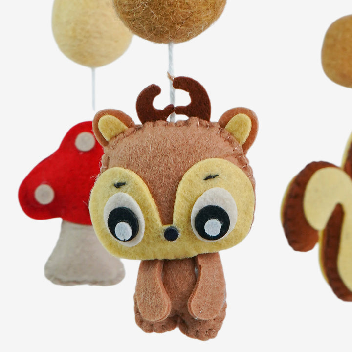 Babble Wrap Cot / Crib Mobile - Little Woodland Tales