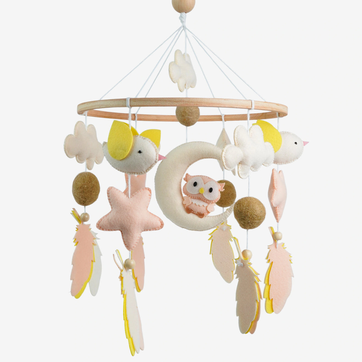 Babble Wrap Cot / Crib Mobile - Owl Moonlight