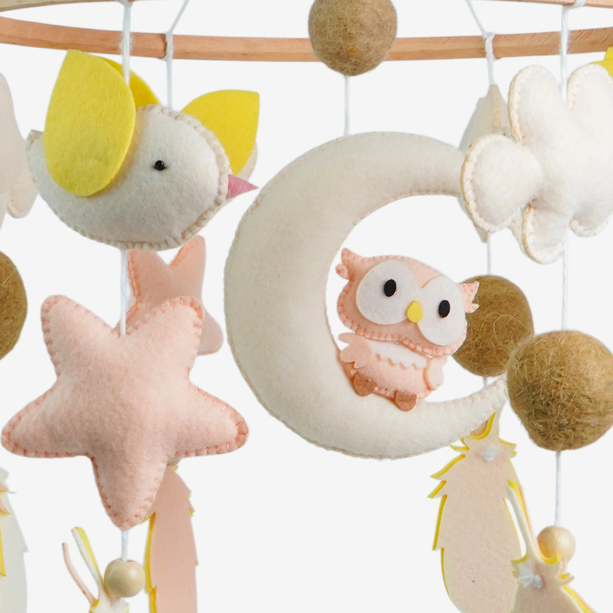 Babble Wrap Cot / Crib Mobile - Owl Moonlight