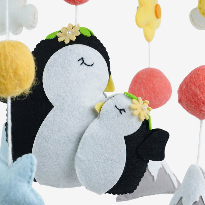 Babble Wrap Cot / Crib Mobile - Penguin Dreamland