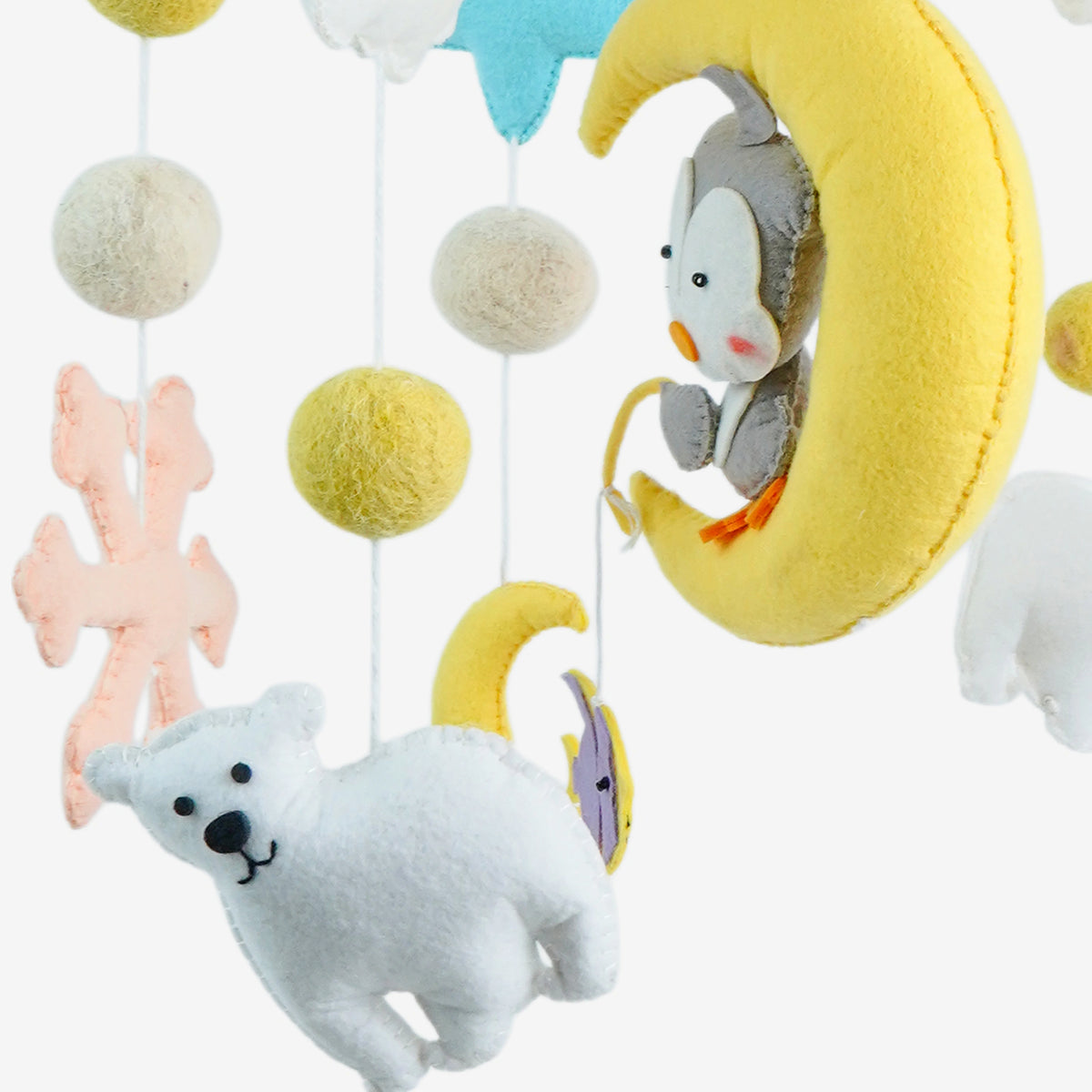 Babble Wrap Cot / Crib Mobile - Penguin Dreams