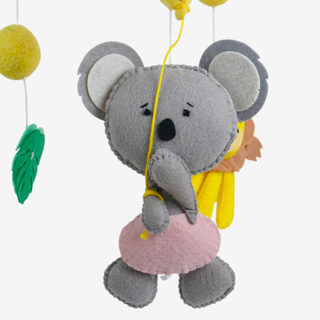 Babble Wrap Cot / Crib Mobile - Safari Adventure