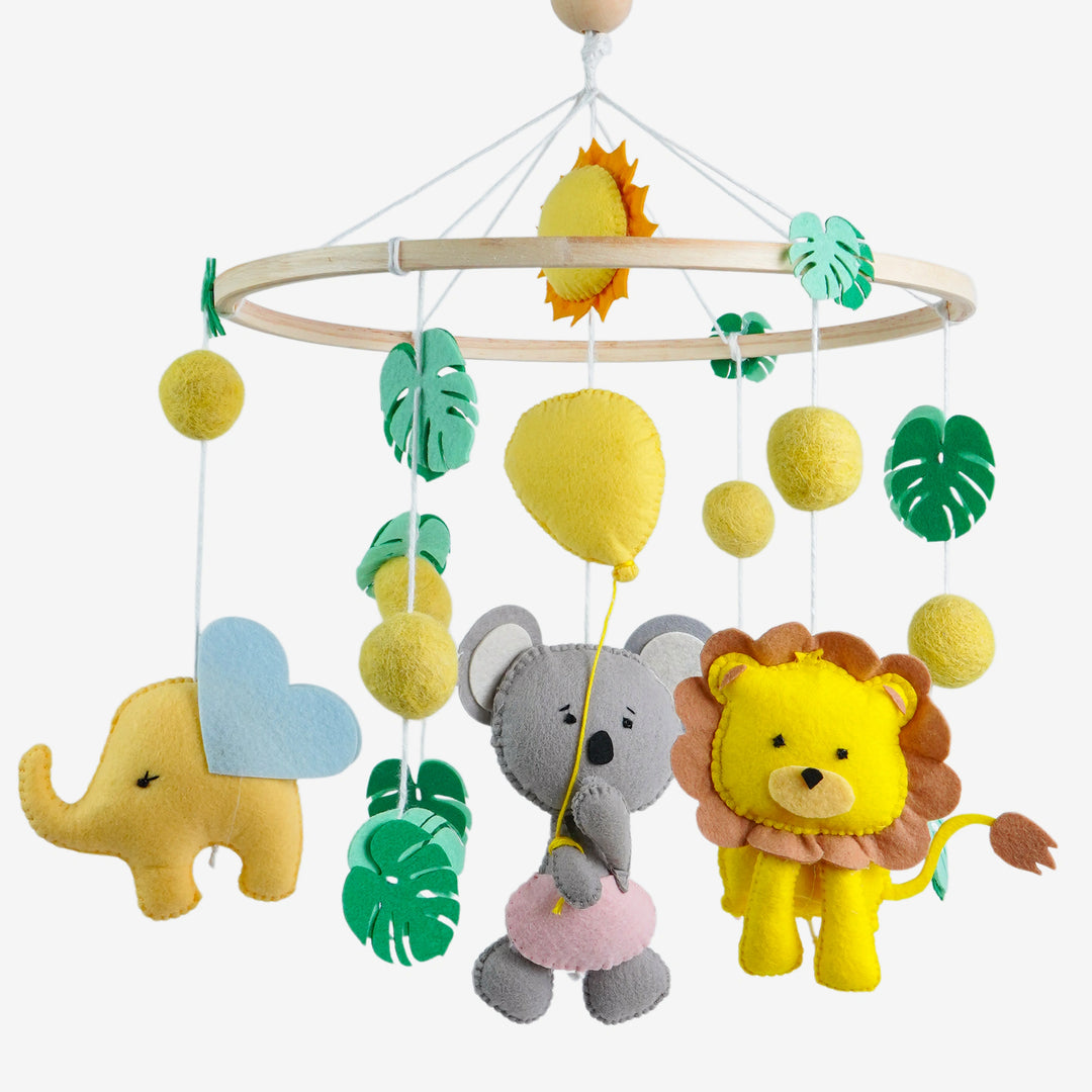 Babble Wrap Cot / Crib Mobile - Safari Adventure