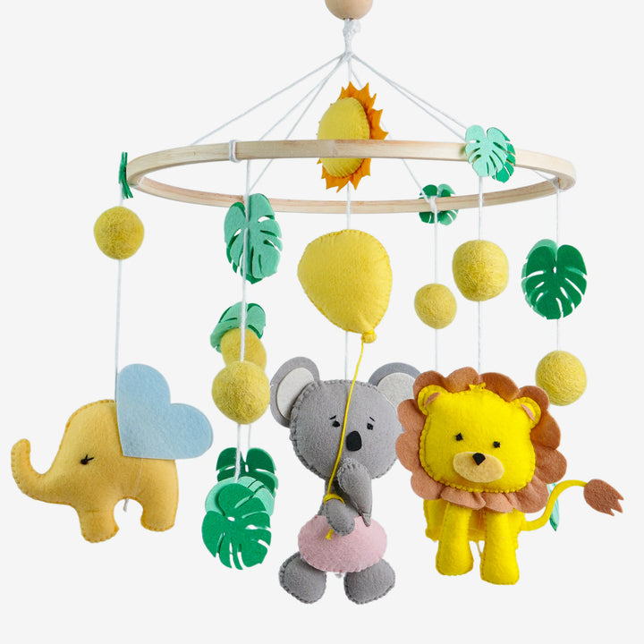 Babble Wrap Cot / Crib Mobile - Safari Adventure