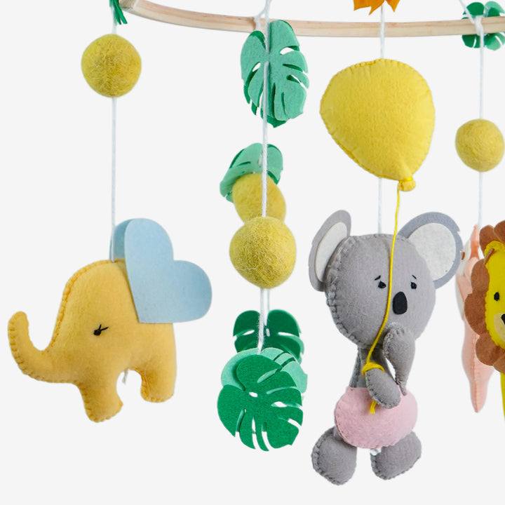 Babble Wrap Cot / Crib Mobile - Safari Adventure